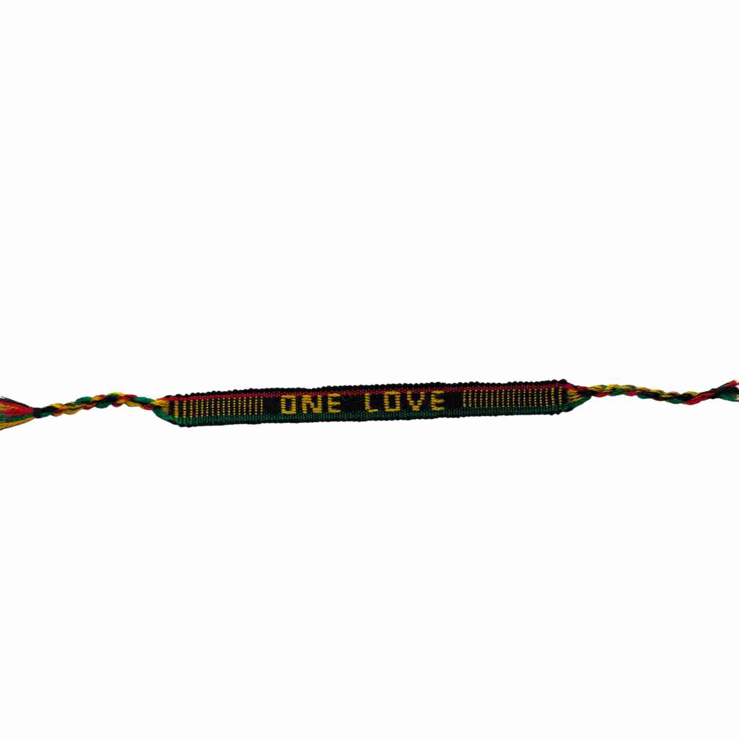 ONE LOVE Rastafari Adjustable Friendship Bracelet