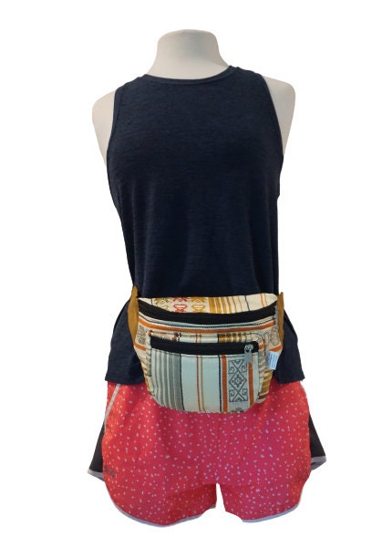Beige Gray Boho Music Festival Fanny Pack