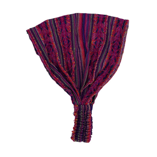 Wide Yoga Headband | Magenta Rainbow