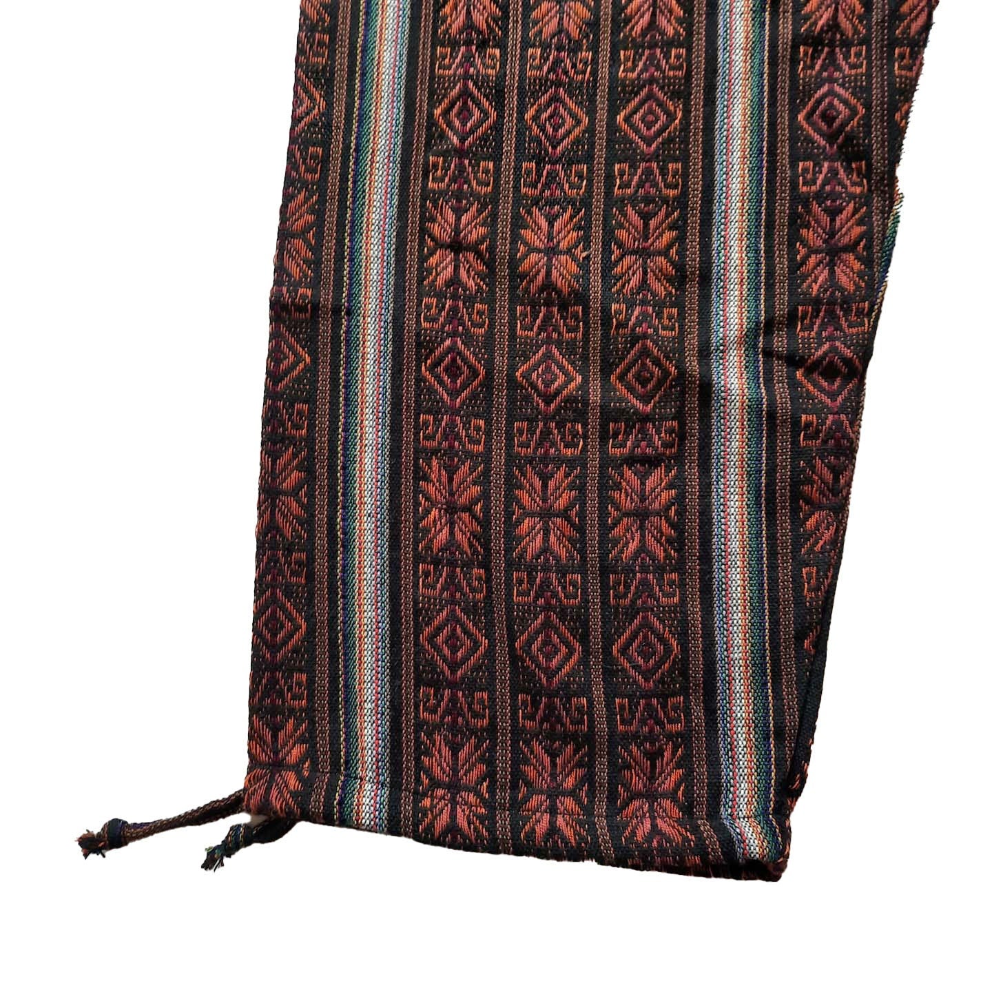 Pants Size M | Hippie Mens Pants | Loungewear Womens Pants | Black Orange | Comfy Clothes