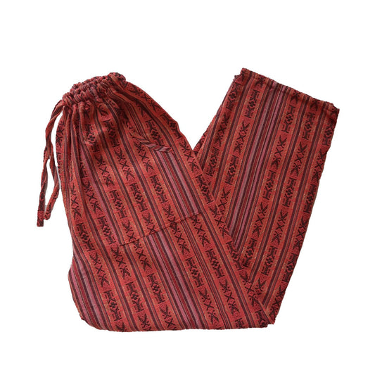 Pants Size XL | Hippie Pants | Loungewear Womens Pants | Comfy Clothes | Mens Pants with 4 Pockets | Peach Brown | Father's Day Gift