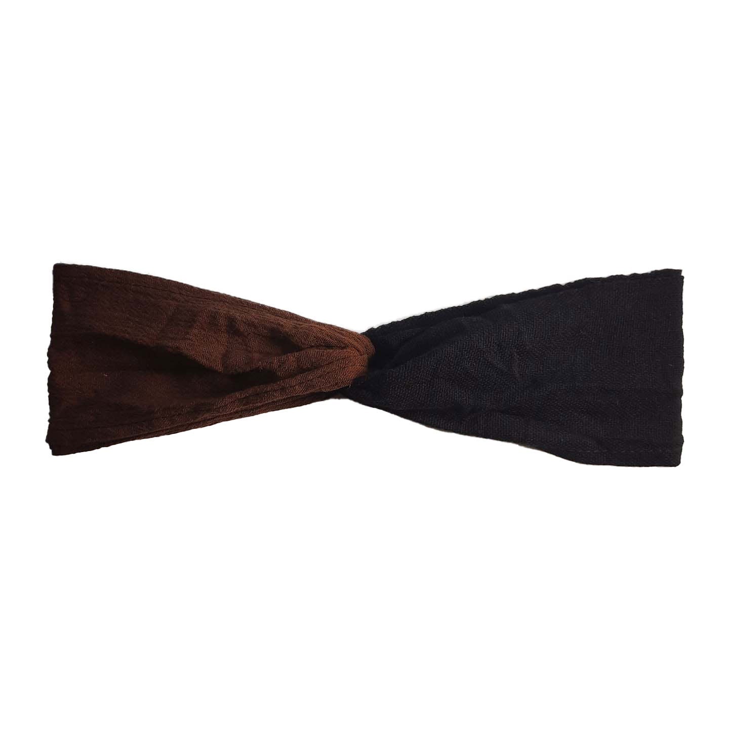 Twisted Headband | Brown Black