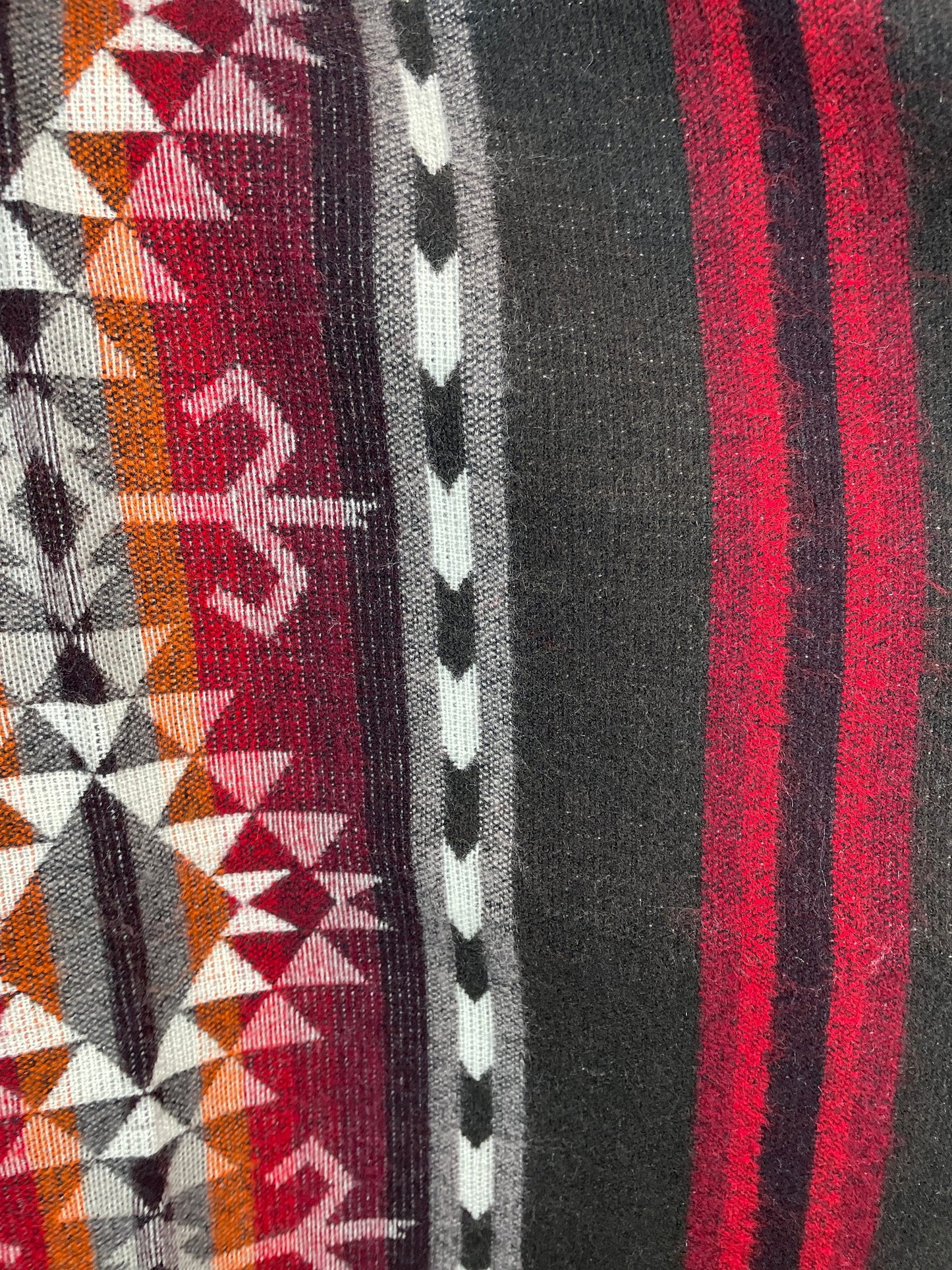 Warm Alpaca Wool Poncho Hoodie | Fierce Red Brown