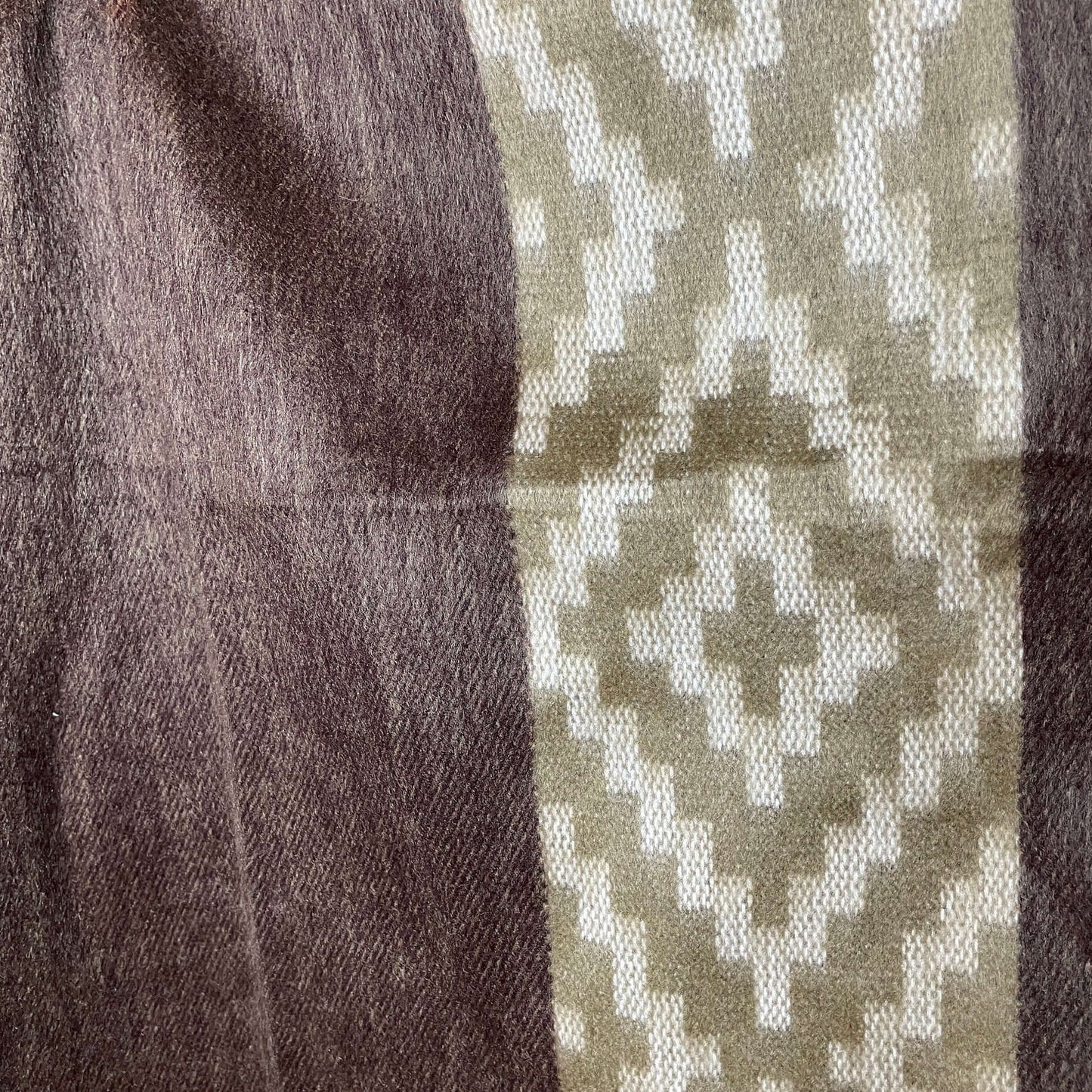 Warm Hooded Alpaca Poncho | Brown Sage