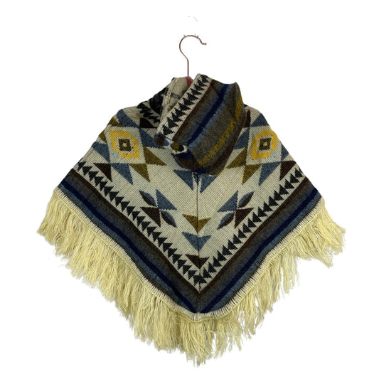 Hooded Alpaca Wool Baby Cape 0-12 months | Car Seat Kids | Beige Nardo Gray