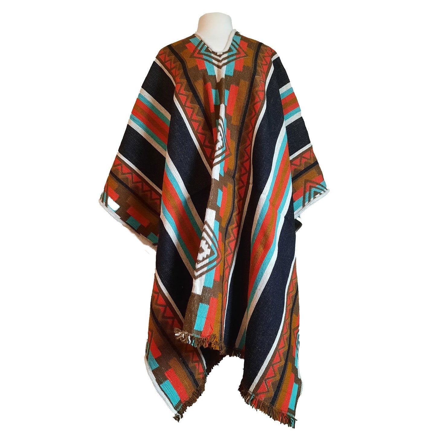 Hippie Sheep orders Wool Poncho | Mens Poncho | Womens Top | Brown Black