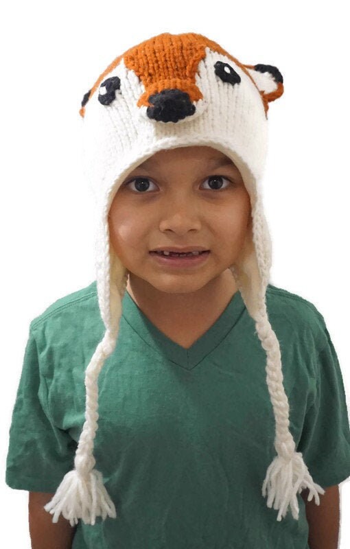 Fox Beanie Hat for Kids and adults