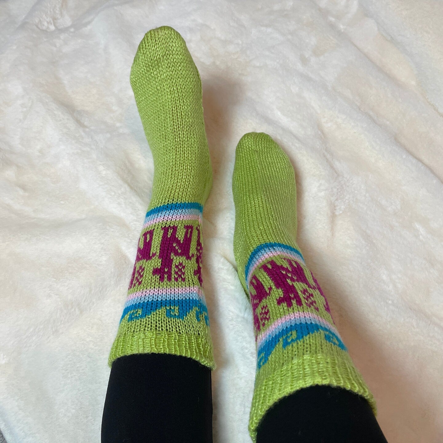 Warm Soft Winter Colorful Mid Calf Socks | Size 9-10 US Adult Socks