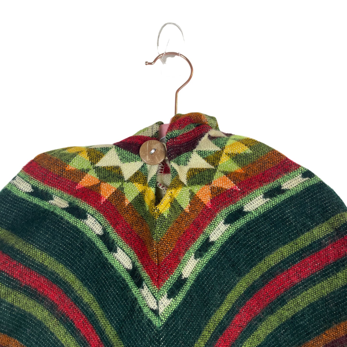 Hooded Alpaca Wool Baby Cape 0-12 months | Kids Overcoat | Red Green Stripes