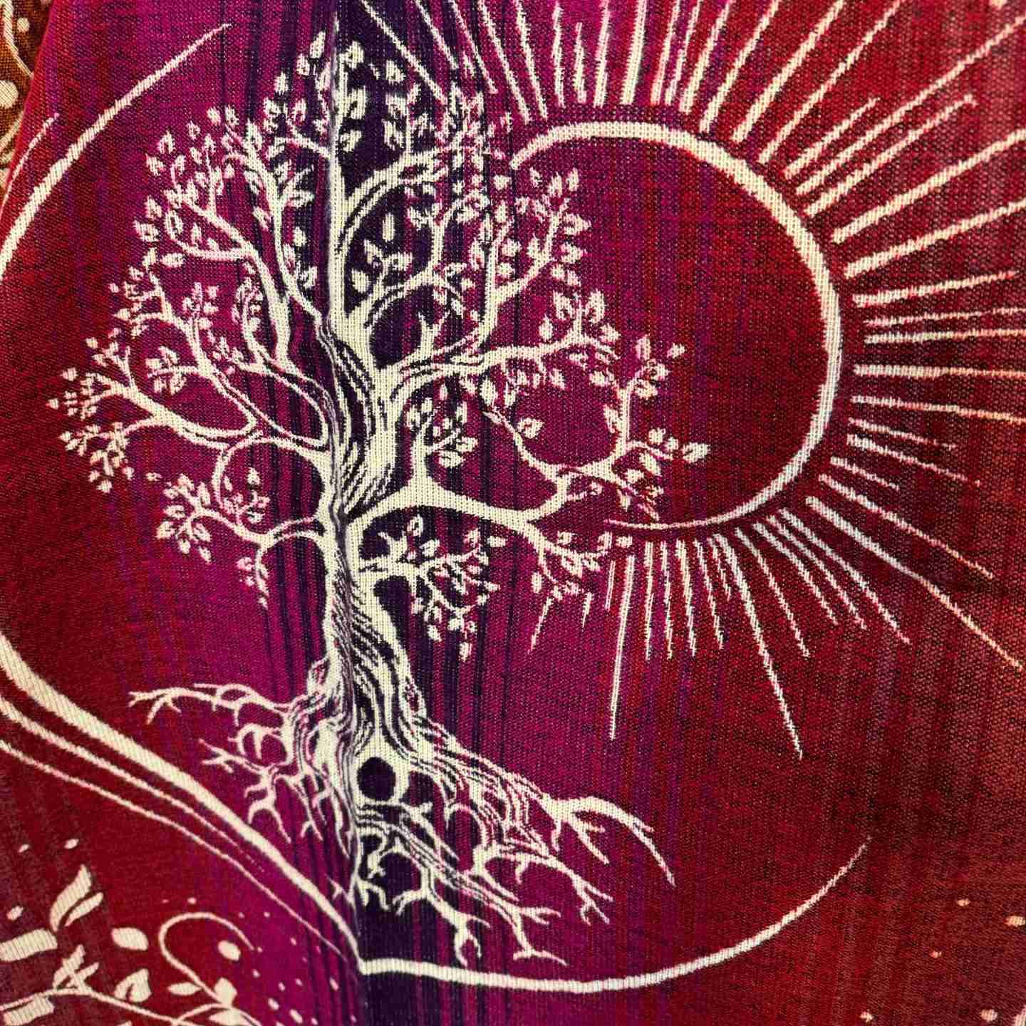 Mystic Forest Poncho Tree of Life Hooded Poncho Boho Festival Wear Handmade Artisan Cape