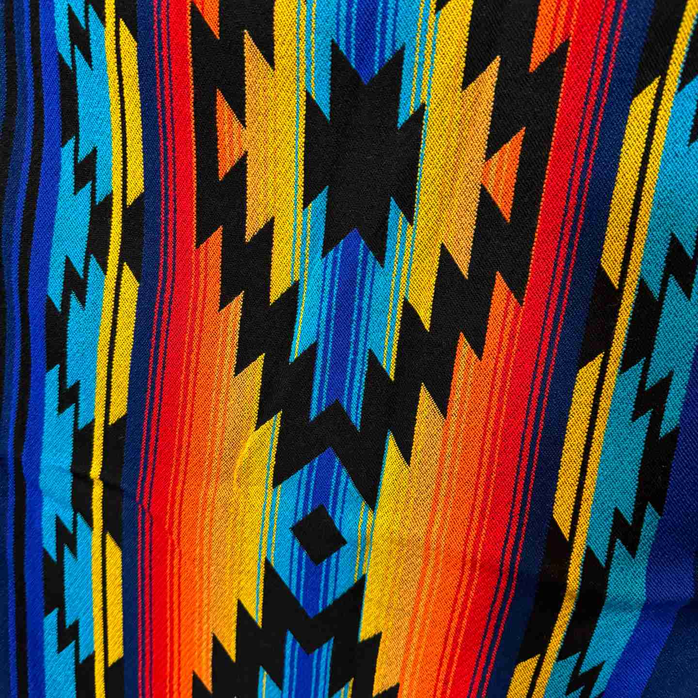 Fabric texture and finished hem of navy alpaca-blend poncho
