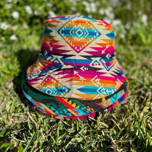 unisex boho bucket hat made by Ecuadorian artisans