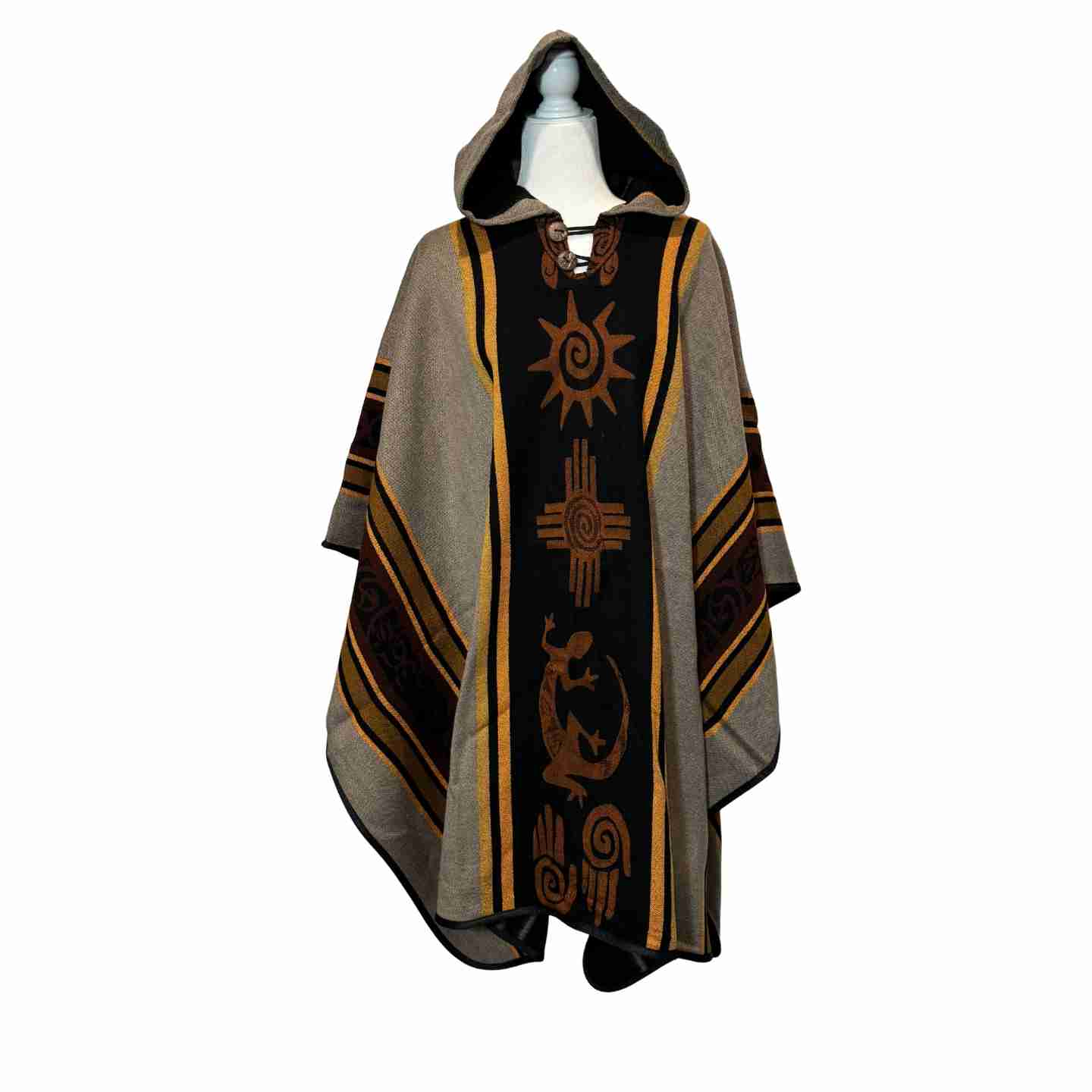 Desert Moon Hooded Alpaca Ponchos | Latin American Boutique