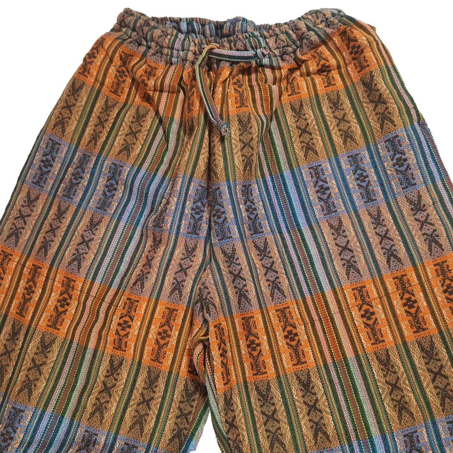 Unisex Hippie Pants with Hidden Pockets Size M | Loungewear Comfy Clothes | Earthy Orange | Father's Day Gift