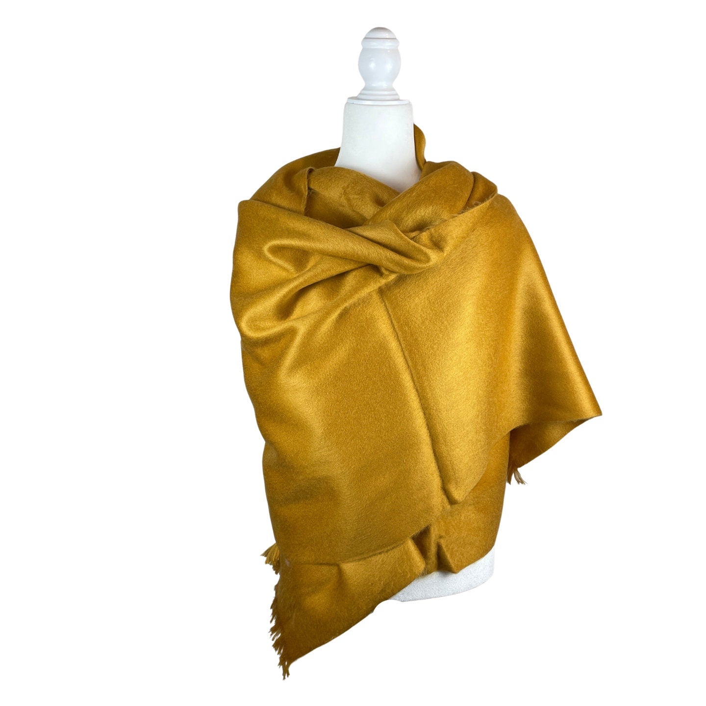 Elegant Alpaca Scarf - Exceptionally Soft Wool Blend Shawl | Mustard