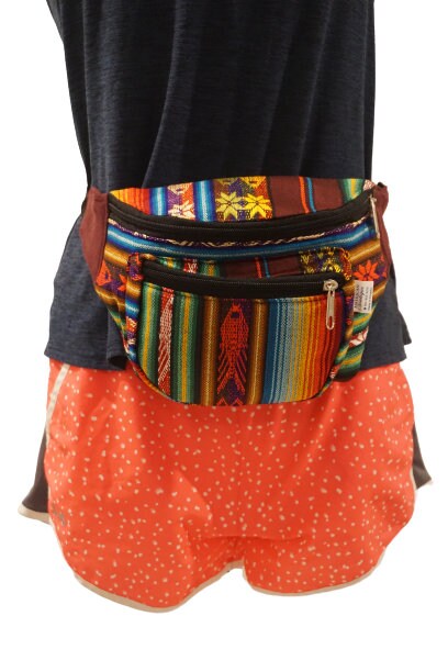 Trendy Festival Fanny Pack | Burgundy Multicolor