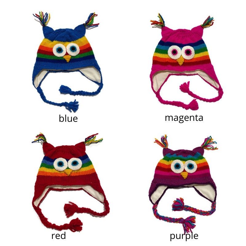 Owl Beanie Hat for Children and Adults Hats