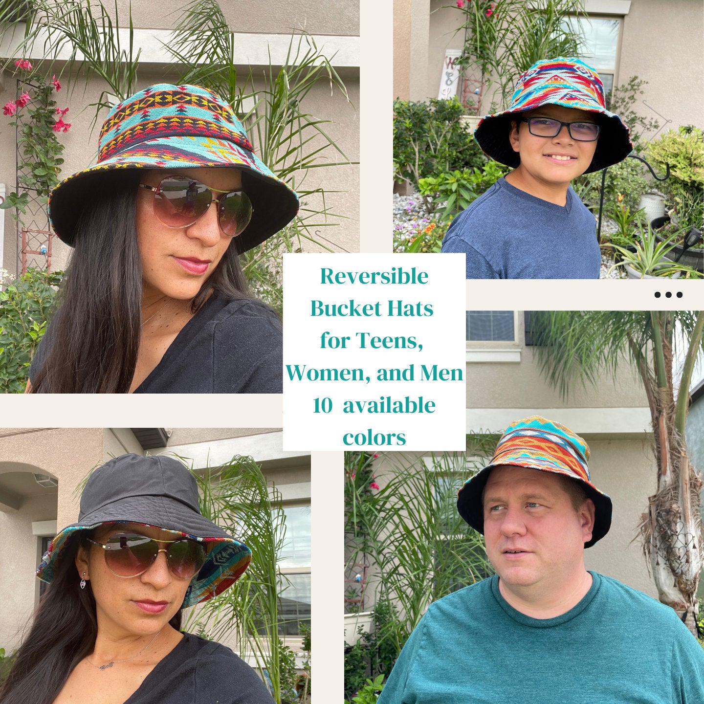 Reversible Cotton Bucket Hat - Trendy Beach Hat for Summer Adventures