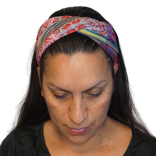 Wide Headband | Red Multicolor