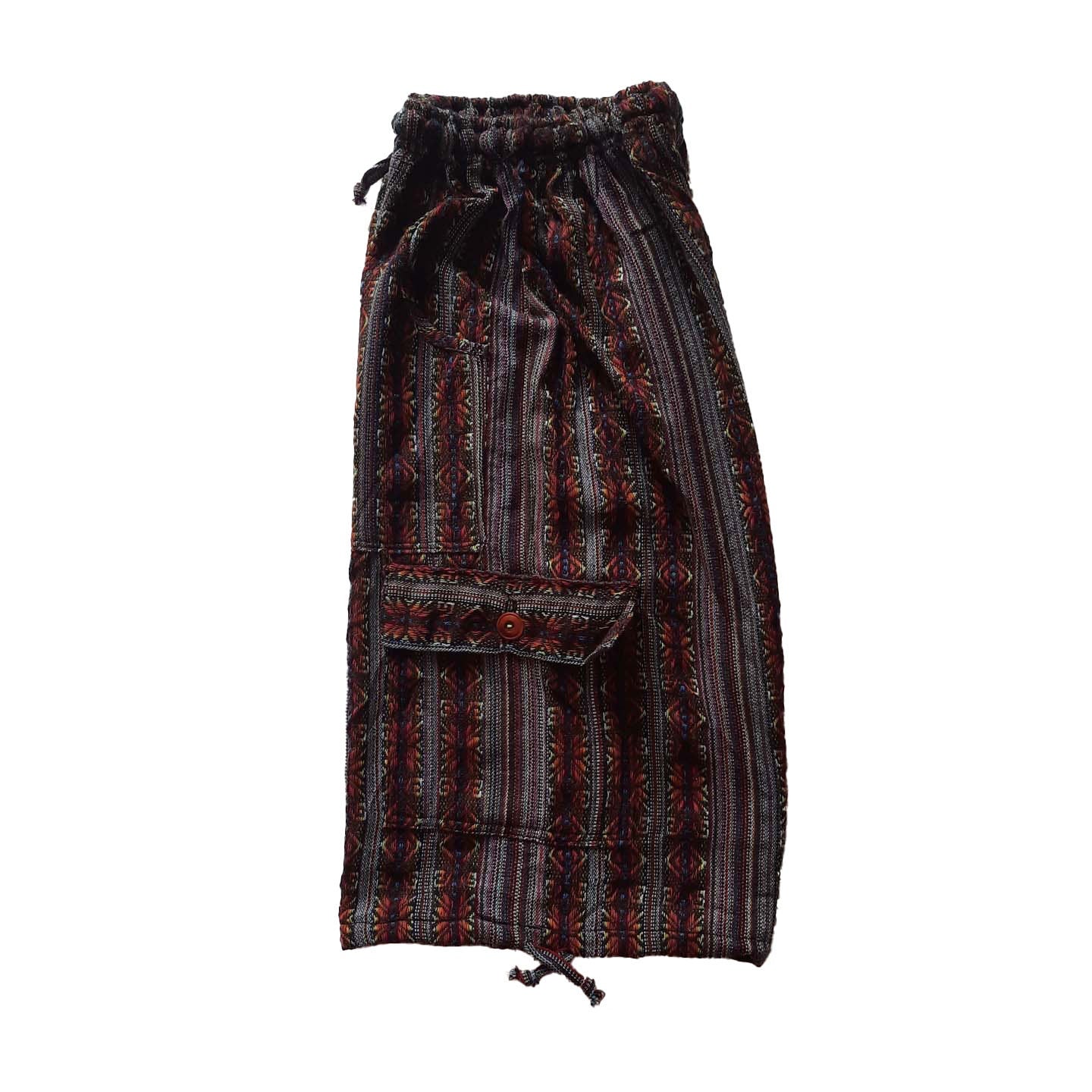 Shorts Size 2XL | Hippie Shorts | Lounge Wear | Mens Cargo Shorts | Brown Colorful