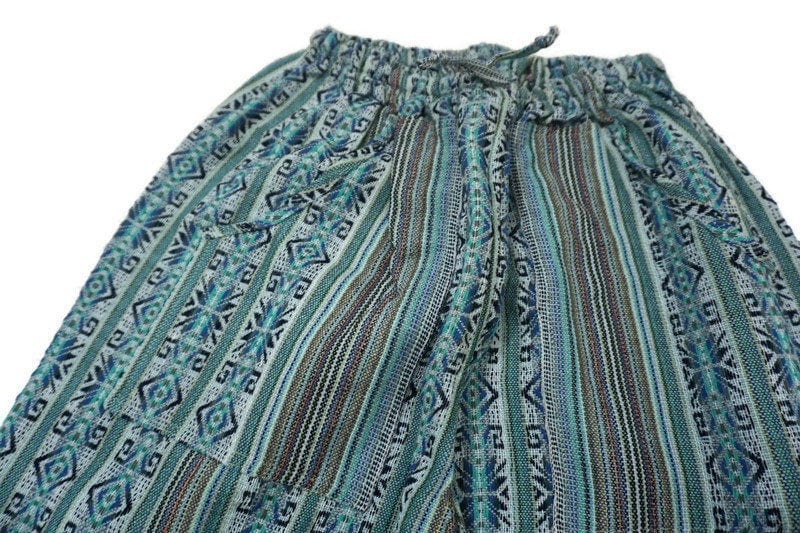 Pants Size XL | Boho Pants | Teal Turquoise Women Pants with Pockets | Lounge Wear | Father's Day Gift