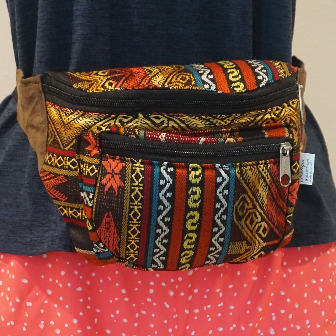 Festival Fanny Pack | Brown Colorful