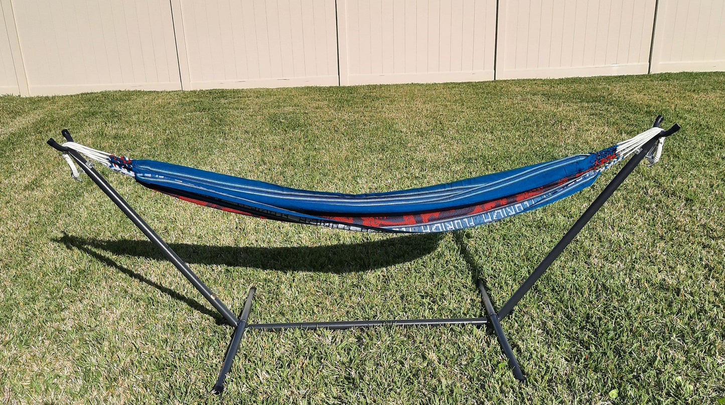 Hippie One Person Hammock | Emerald Green | It says "Florida" on it