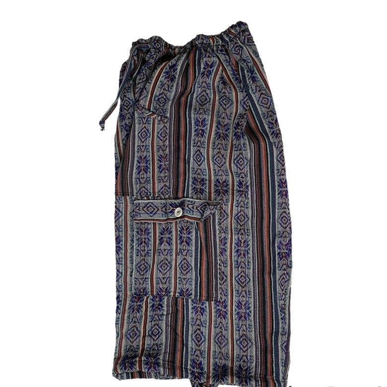 Hippie Cargo Shorts Size XL | Blue Yale Orange