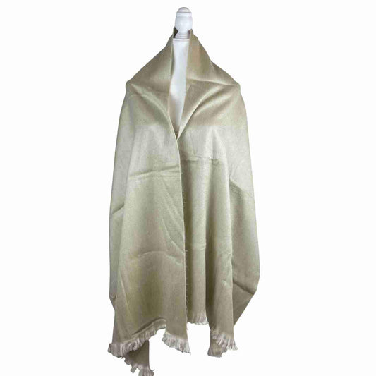 Soft and Warm Shoulder Shawl Wrap | Handcrafted Rebozo | Ecru Neutral