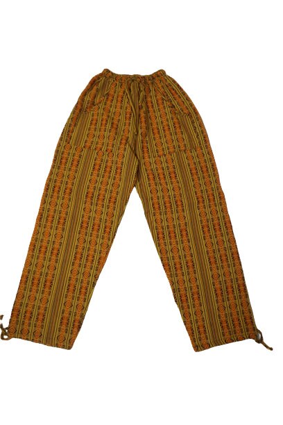 Pants Size XL | HippiePants | Loungewear Womens Pants | Comfy Clothes | Mens Pants with 2 Pockets | Orange Yellow | Father's Day Gift