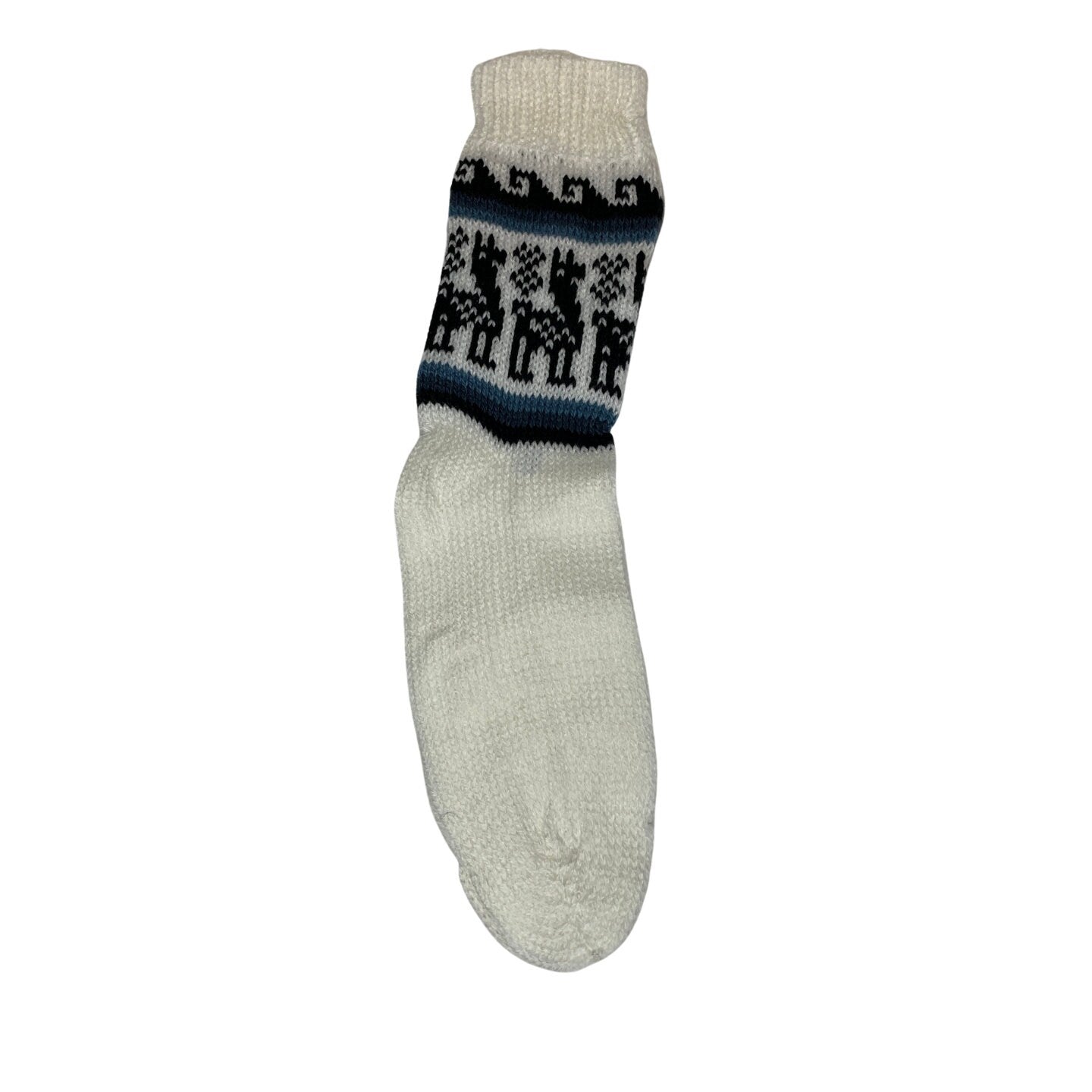 Winter Knitted Alpaca Mid Calf Socks | Size 9-10 US Adult Socks