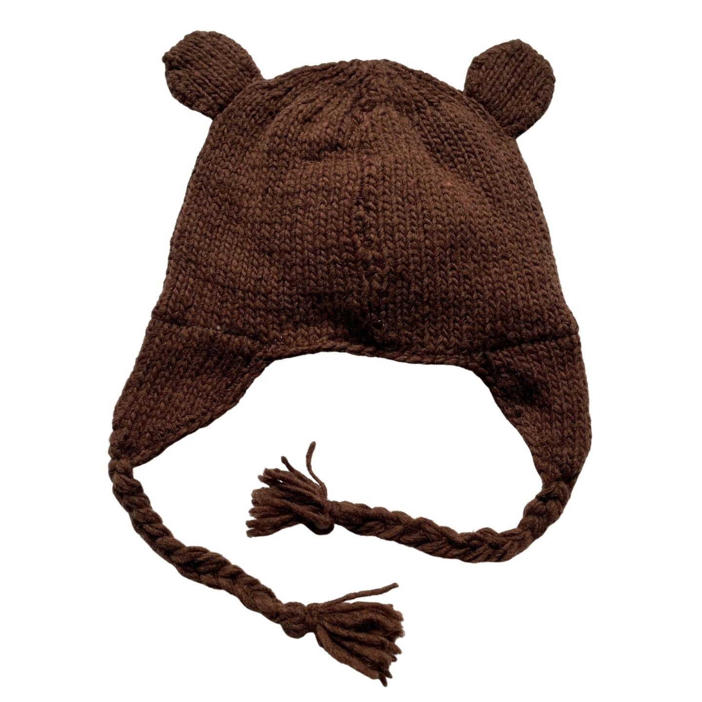 Brown Bear Beanie Hat for Kids and Adults