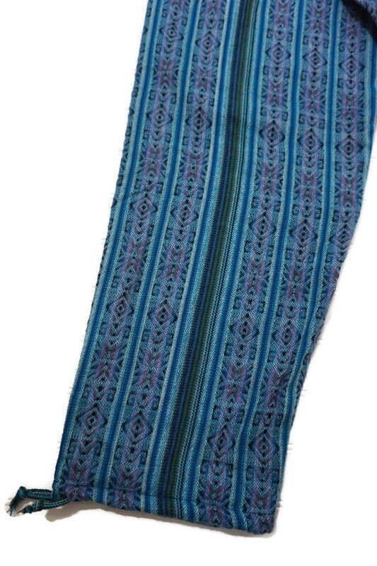Bohemian Hippie Pants Size L | Turquoise Purple