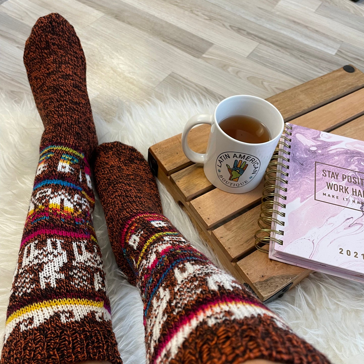 Warm Soft Winter Knitted Wool Socks | Colorful Socks | Size 6-8 US Adult Socks