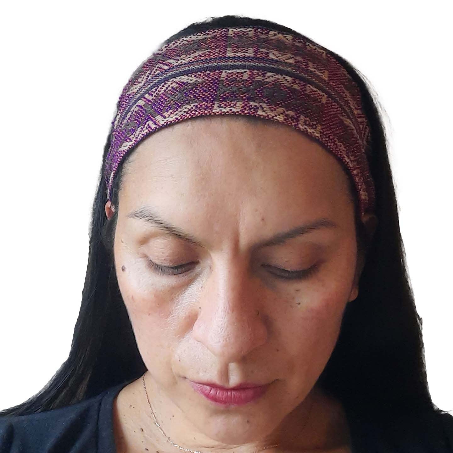 Narrow Headband for Women & Men | Purple Brown