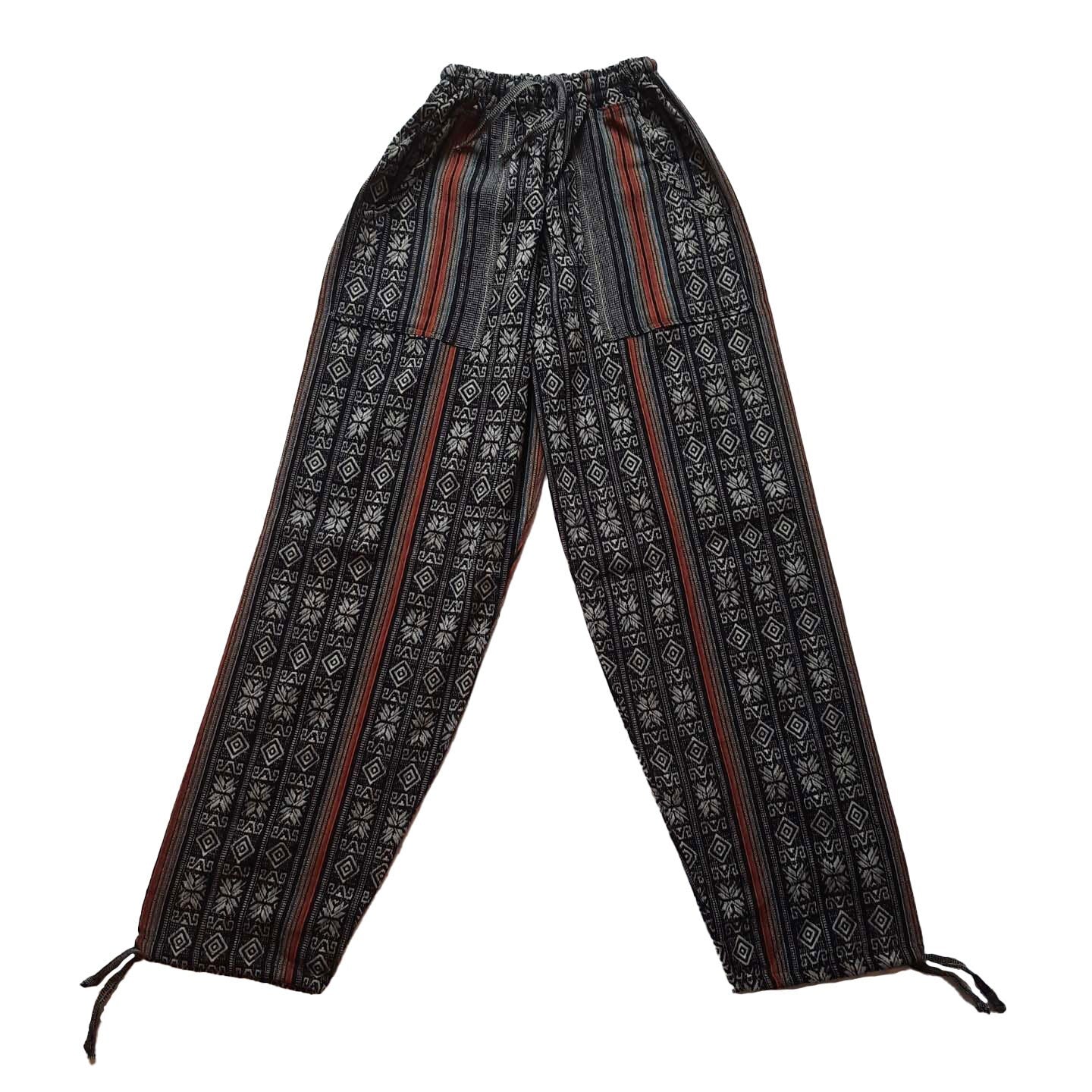 Unisex Pants Size L | Black Gray Orange