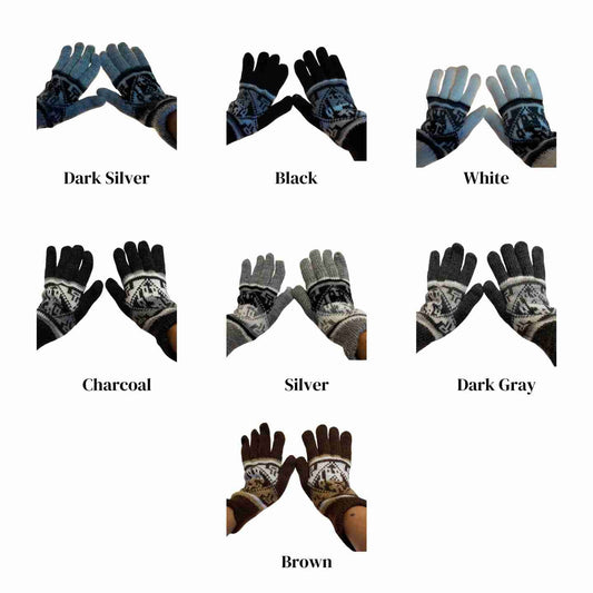 Reversible Soft Warm Knit Winter Gloves Size SM Neutral