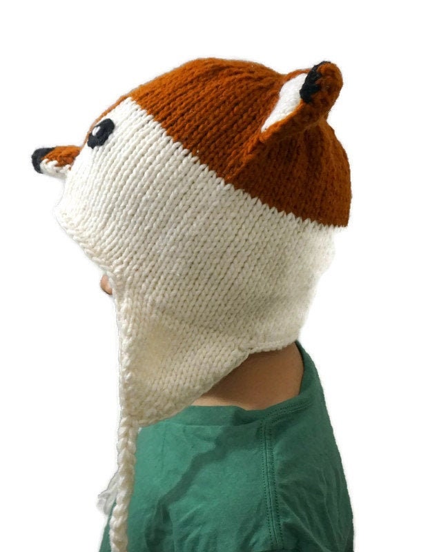 Fox Beanie Hat for Kids and adults