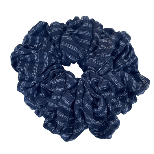 XXL Scrunchie Hair Tie, Oversized Aesthetic Hair Accessory, Stocking Bohemian Gift, Navy