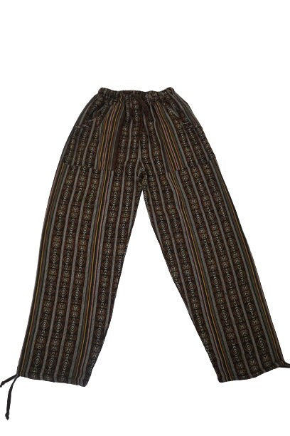 Hippie Pants Size L | Brown Black