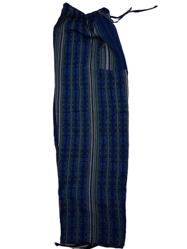 Woven Boho Pants Size XL | Hippie Pants | Tribal Pants | Blue Turquoise Unisex Pants | Father's Day Gift