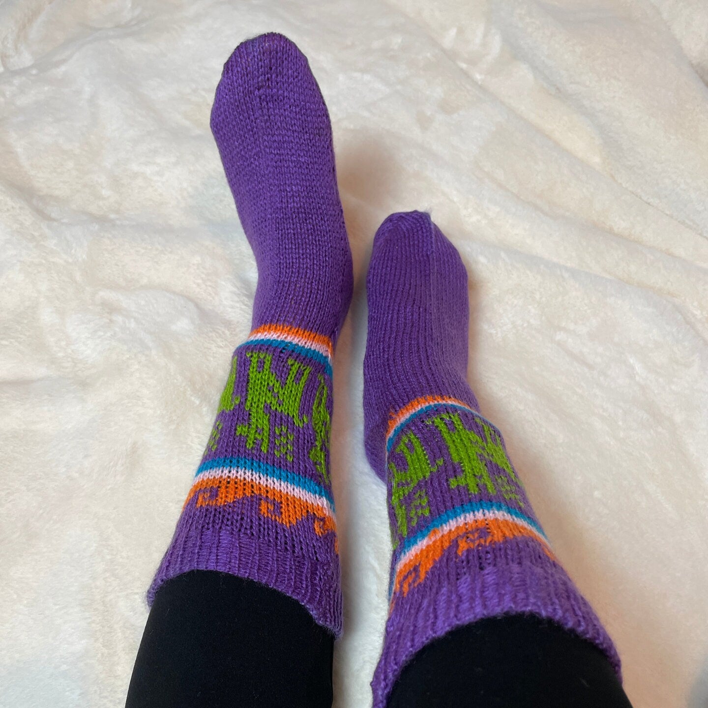 Warm Soft Winter Colorful Mid Calf Socks | Size 9-10 US Adult Socks