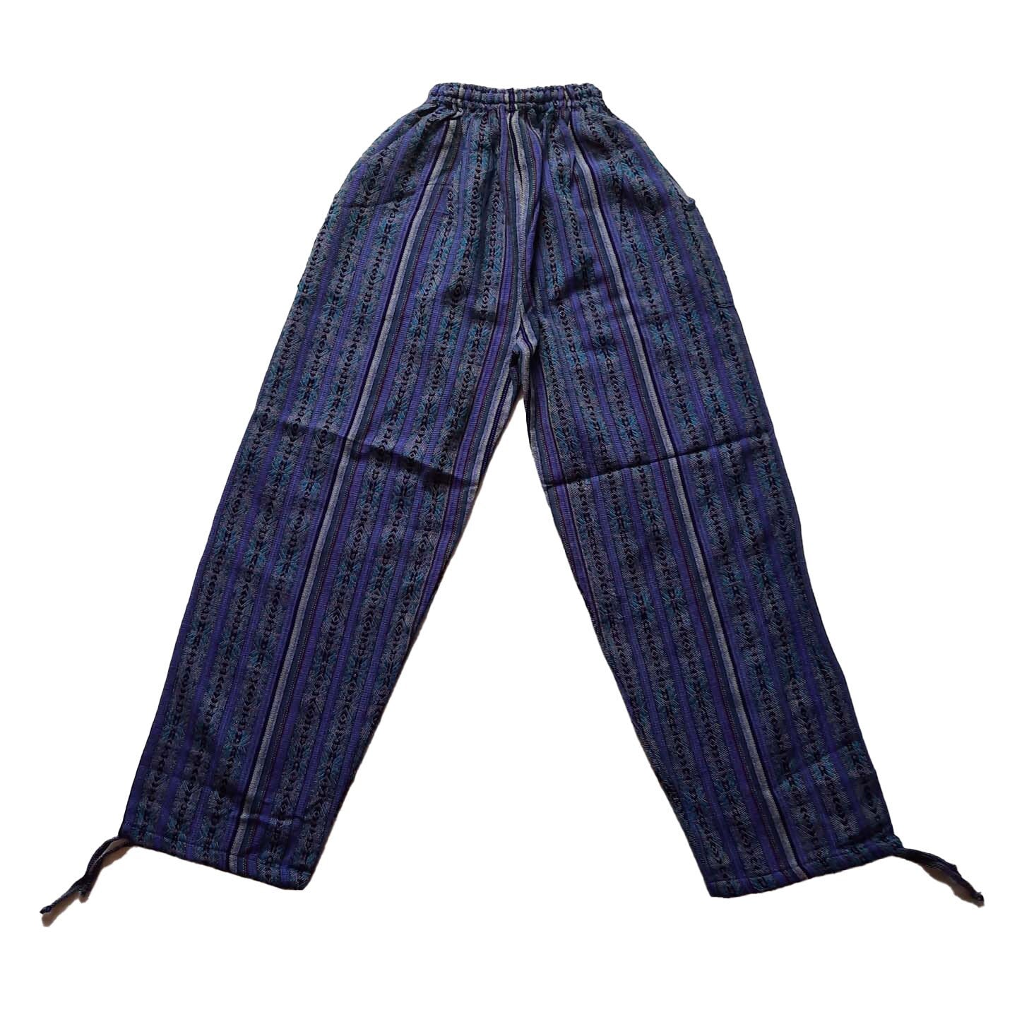 Pants Size L | Hippie Mens Pants | Loungewear Womens Pants | Purple Teal | Comfy Clothes