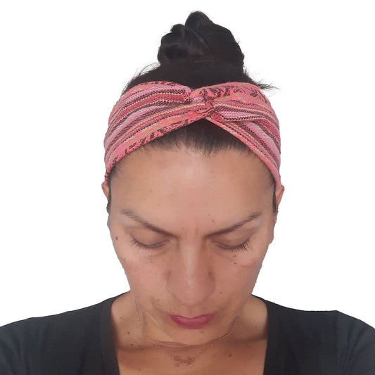Soft Twist headband | Coral Brown