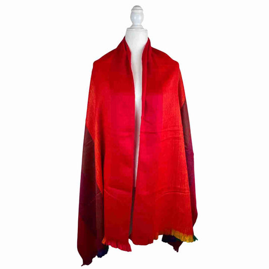 Soft and Warm Shoulder Shawl Wrap | Red Colorful