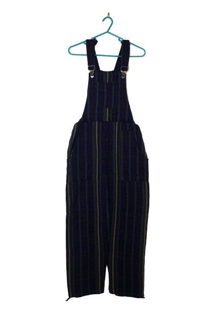 Boho Unisex Overalls Size M | Blue Black