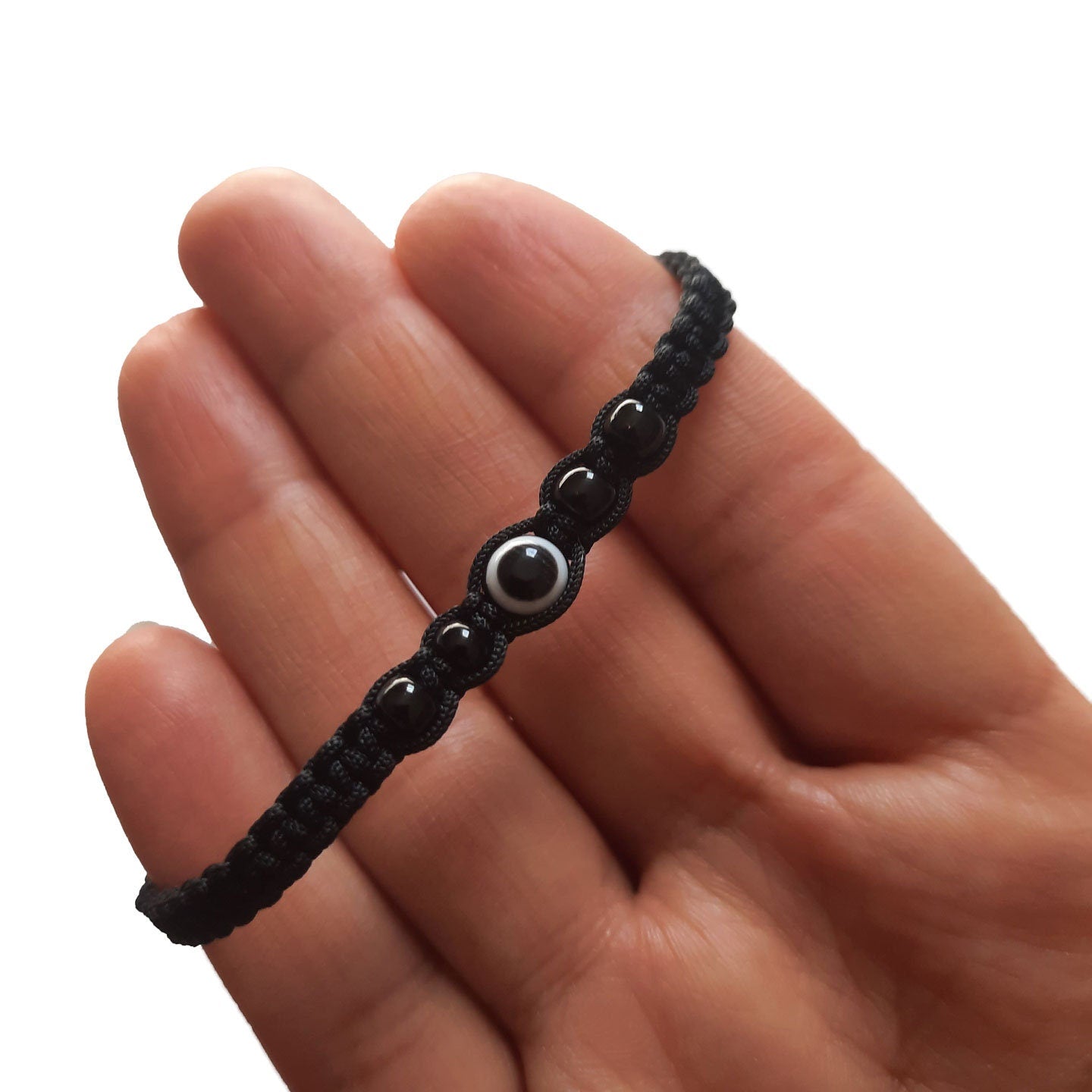 Adjustable Evil Eye Friendship Bracelet | Black & Red