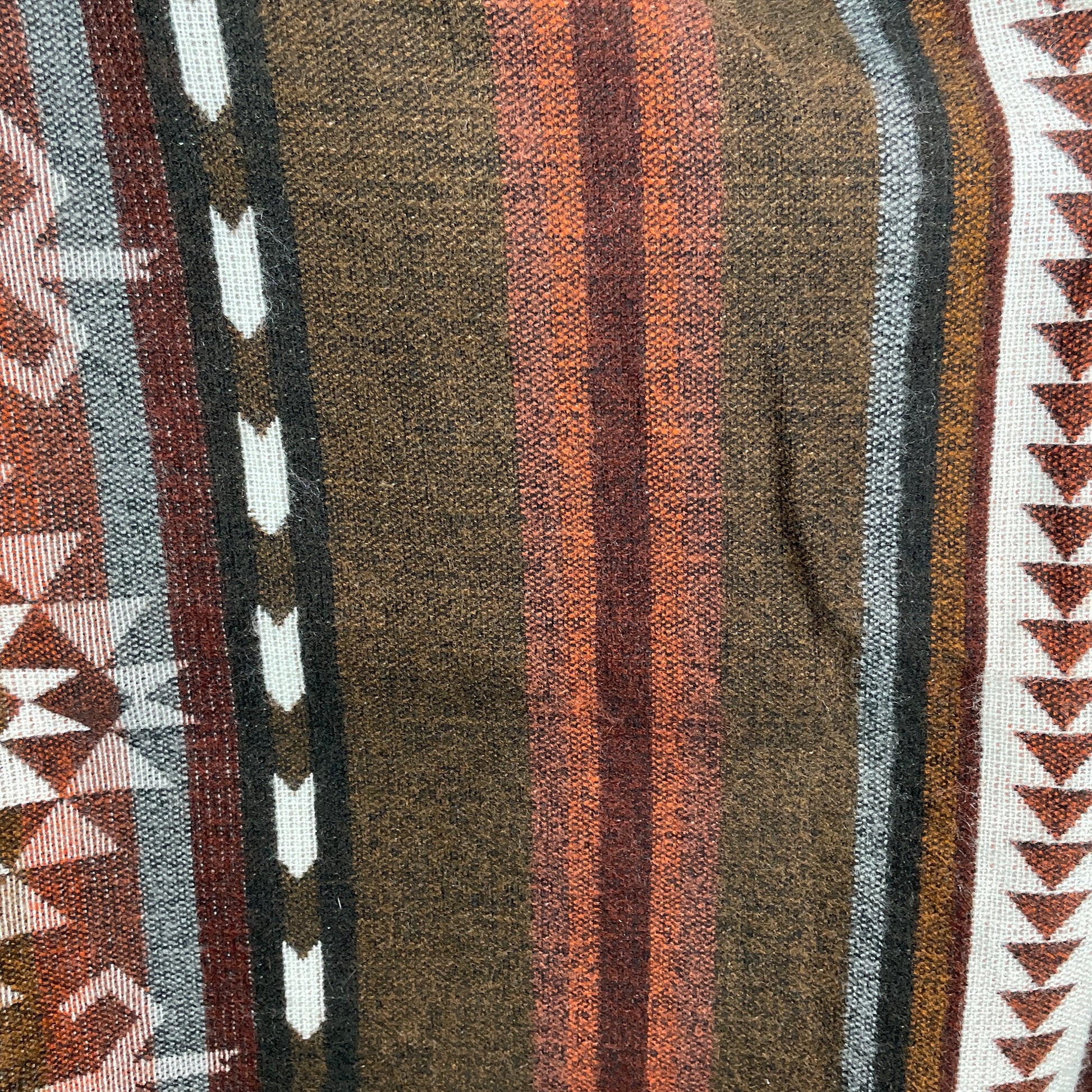 Warm Mens Poncho Hoodie | Beige Chocolate Mud