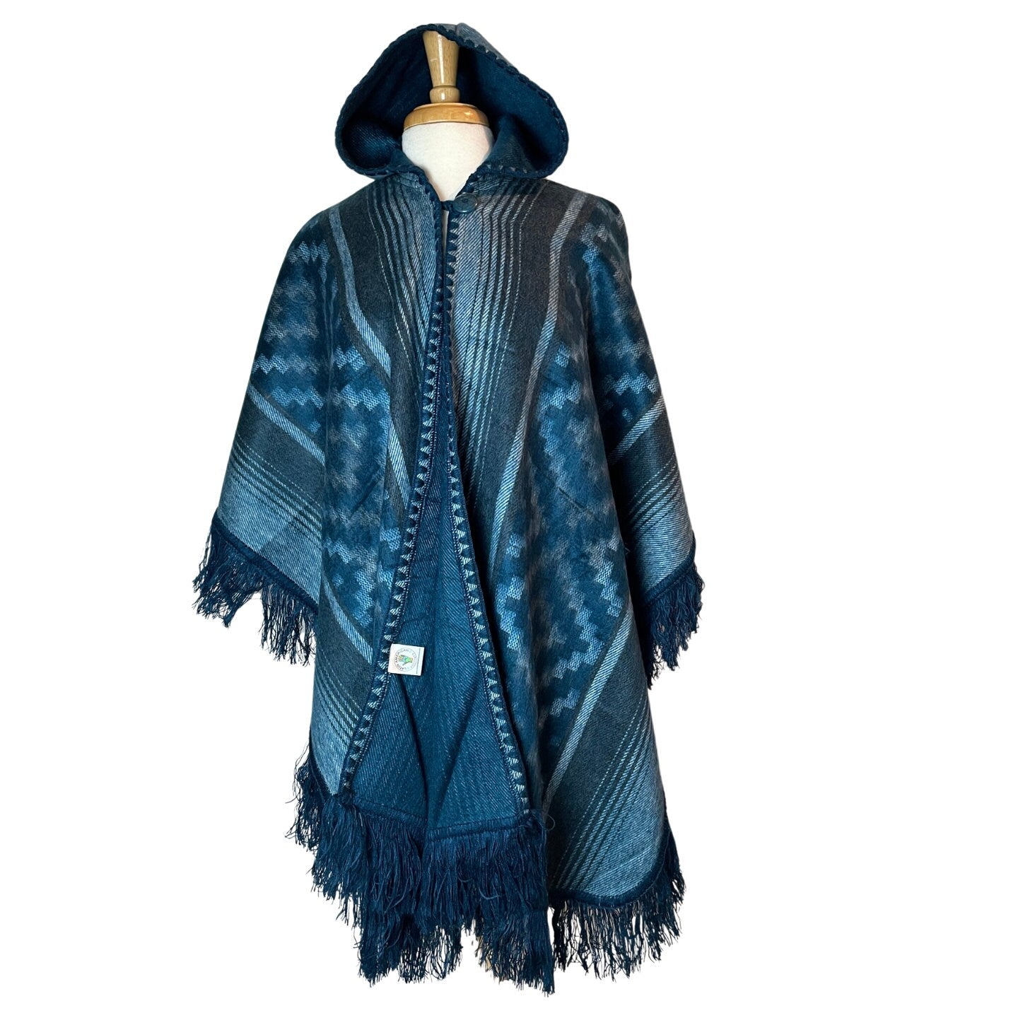 Open Hooded Poncho Women | Classic Blue