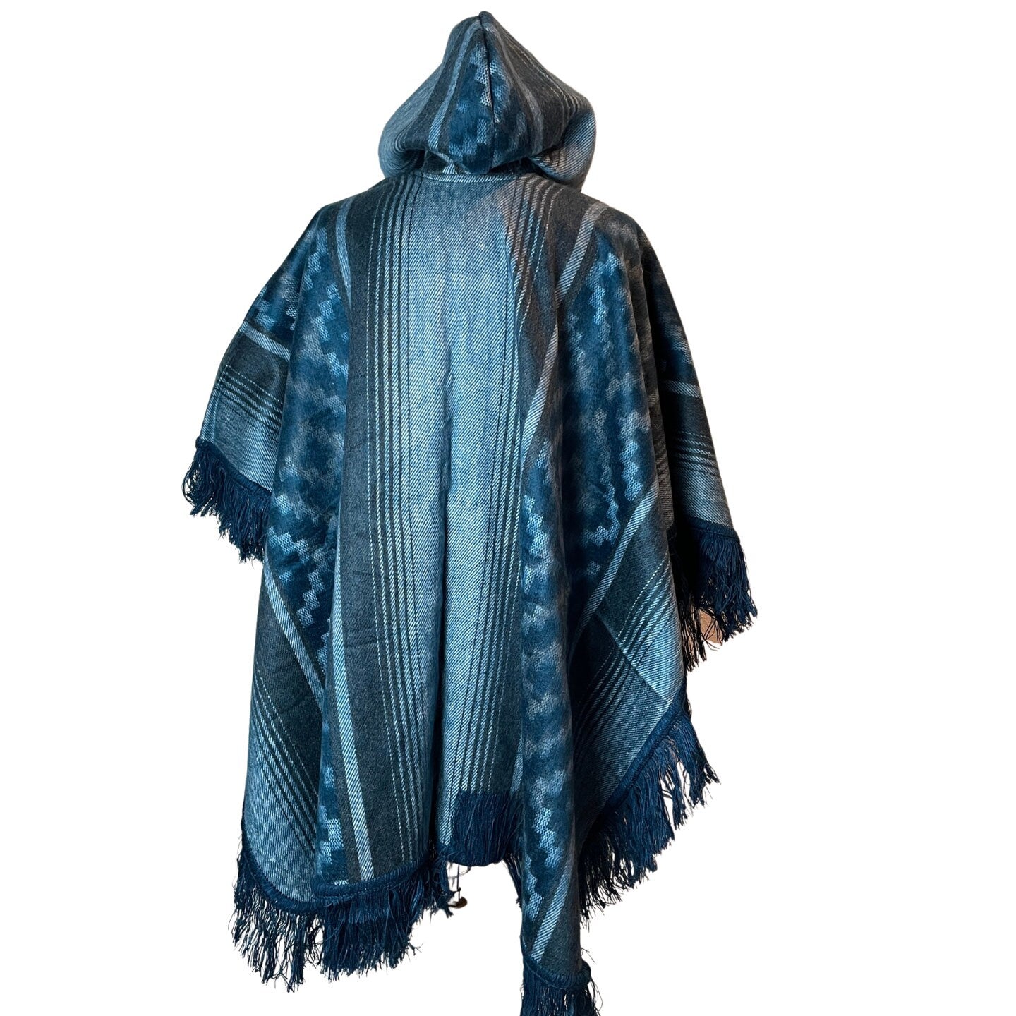 Open Hooded Poncho Women | Classic Blue